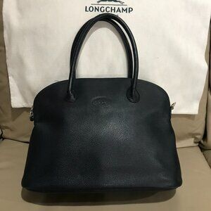 LONGCHAMP Dome pebbled leather bag (Preowned) (MADE IN FRANCE)